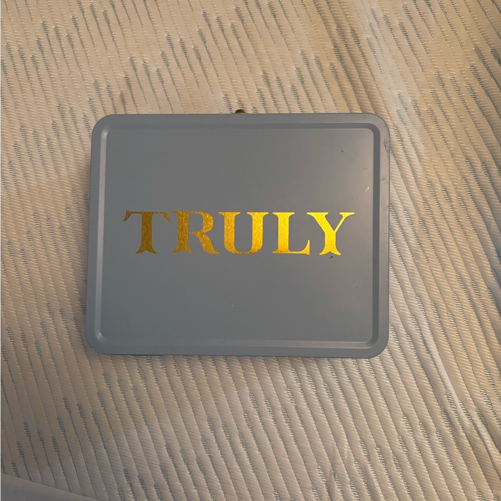 TRULY Blue and Gold Tin Box